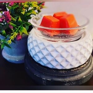 Scentsy White Diamond Wax Warmer With Box